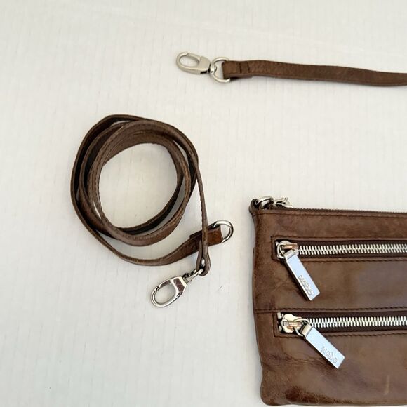 hobo international handbag  brown two zipper - Picture 2 of 13